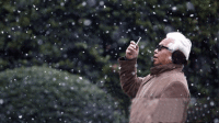 实拍上海惊现"太阳雪"奇观
