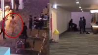 惊!男子裸体大闹国际机场